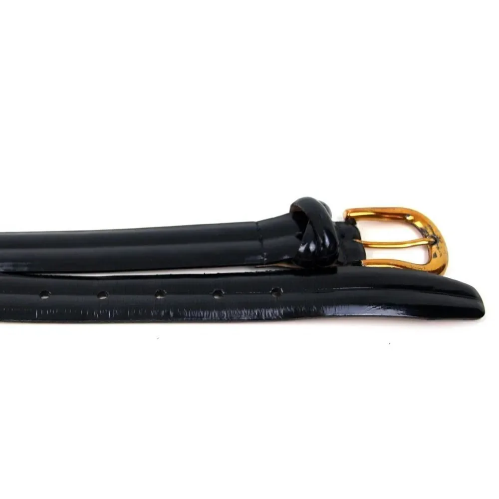 VTG BLACK GENUINE LEATHER 1 1/8
